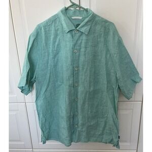 Tommy Bahama Mens Sz XLarge Green Button Shirt